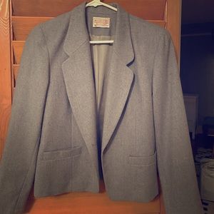 Pendleton grey wool petite blazer
